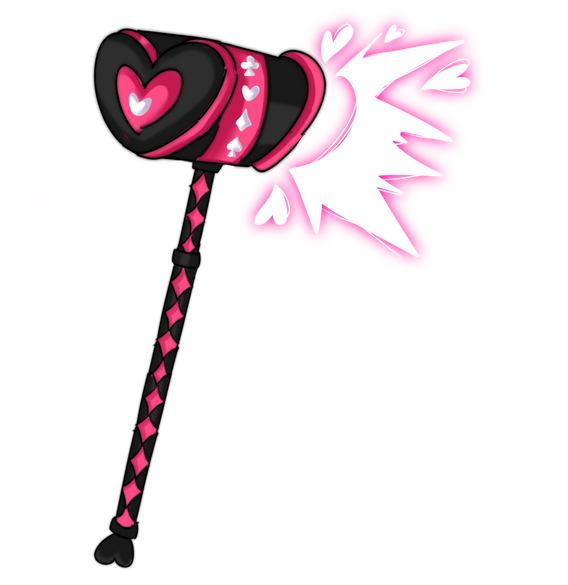 Esta es una de las armas de Yamu un enorme martillo!